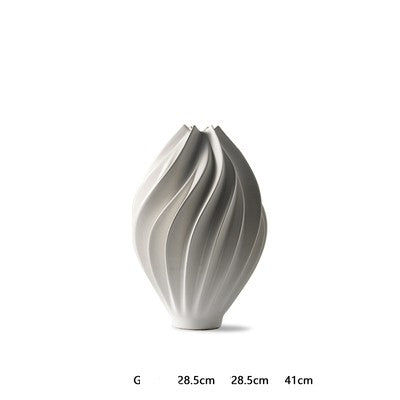 Spiral Twist Pointed Mouth Vase: Elevate Your Décor with Unique Elegance - In home decor