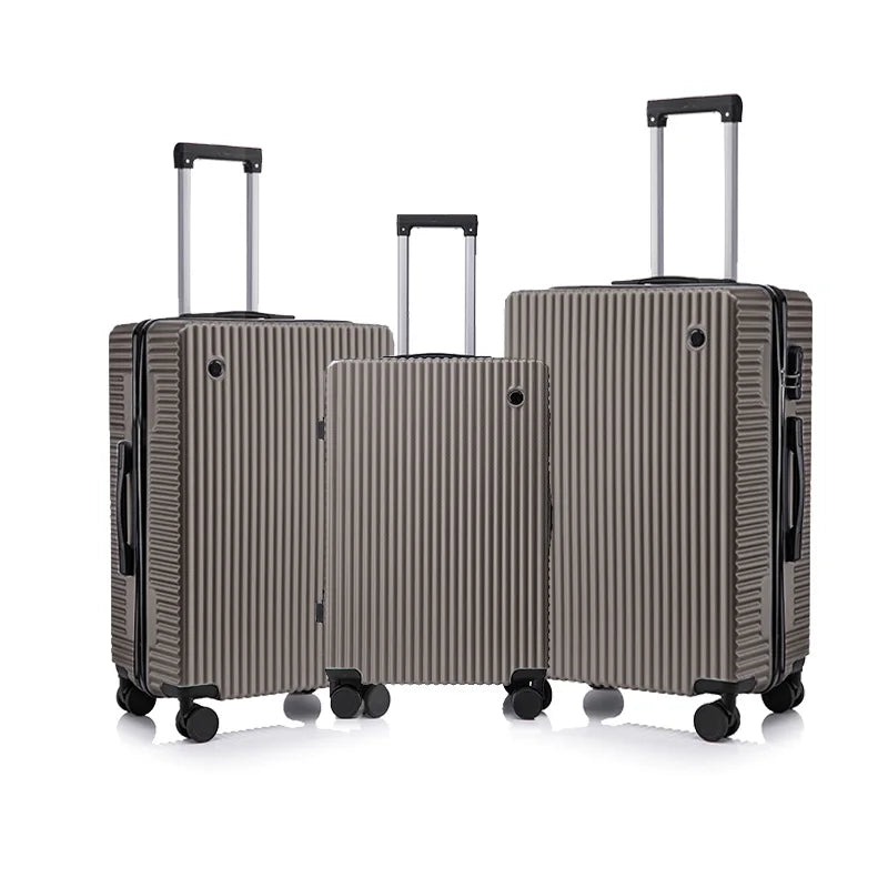 Ultra‑Tough Lightweight ABS PC 3‑Piece Suitcase Set – Secure Travel, Zero Stress