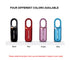 “Blue smart padlock attached to briefcase handle”