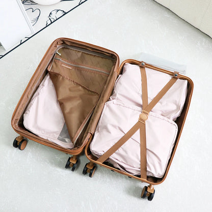 “Interior compartments of BY trolley suitcase”