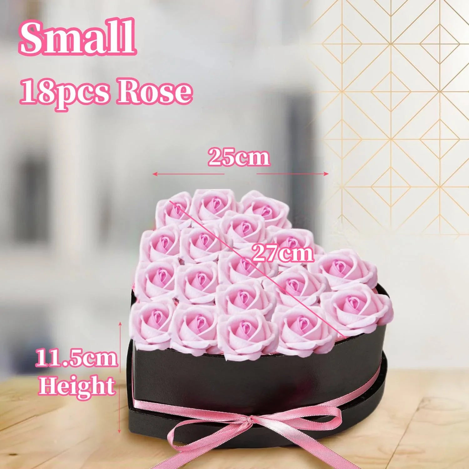 Detailed view of velvet rose petals in a heart-shaped box