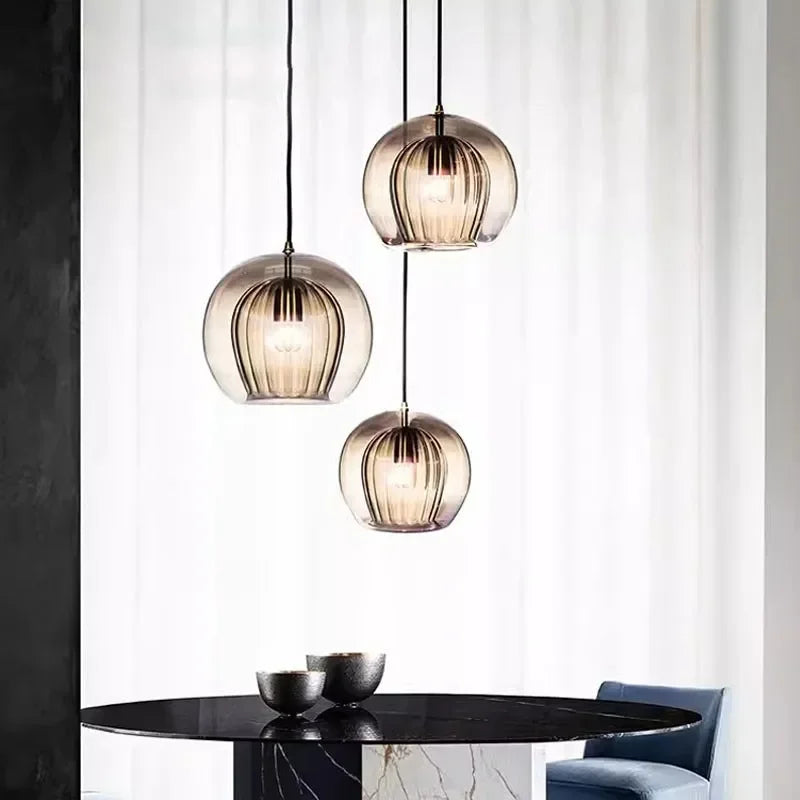 Modern Creative Glass Pendant Lights Modern Suspension Restaurant Chandelier for Living Dining Room Kitchen Bedside Hanging Lamp