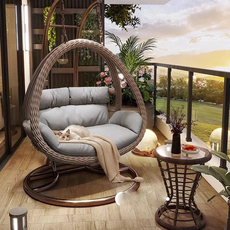 Balcony Basket Swing Chair - Relax in Style