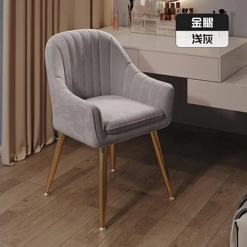 Elegant soft dining chair enhancing UK home decor, floor protected