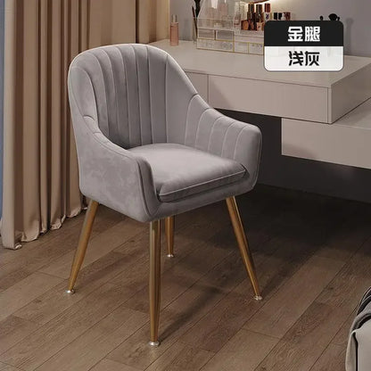 Elegant soft dining chair enhancing UK home decor, floor protected