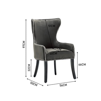 Easy to assemble velvet dining chair for UK homes, manual.