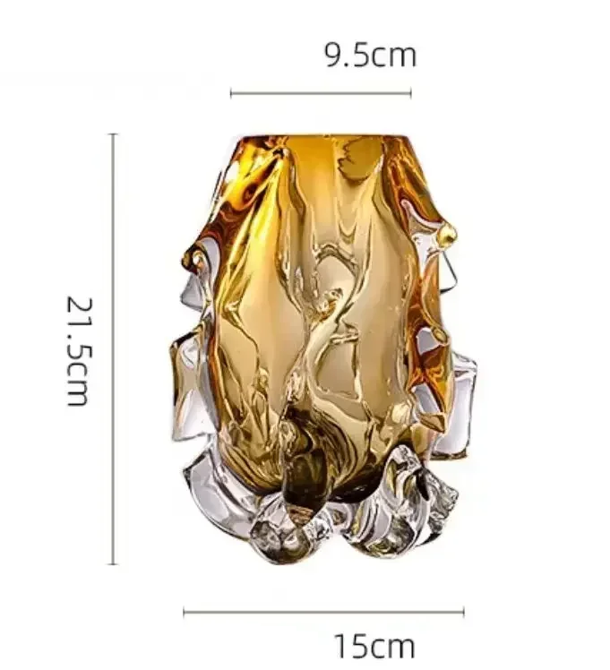 High-grade Crystal Glass Art Vase – Modern Elegance for Every Space