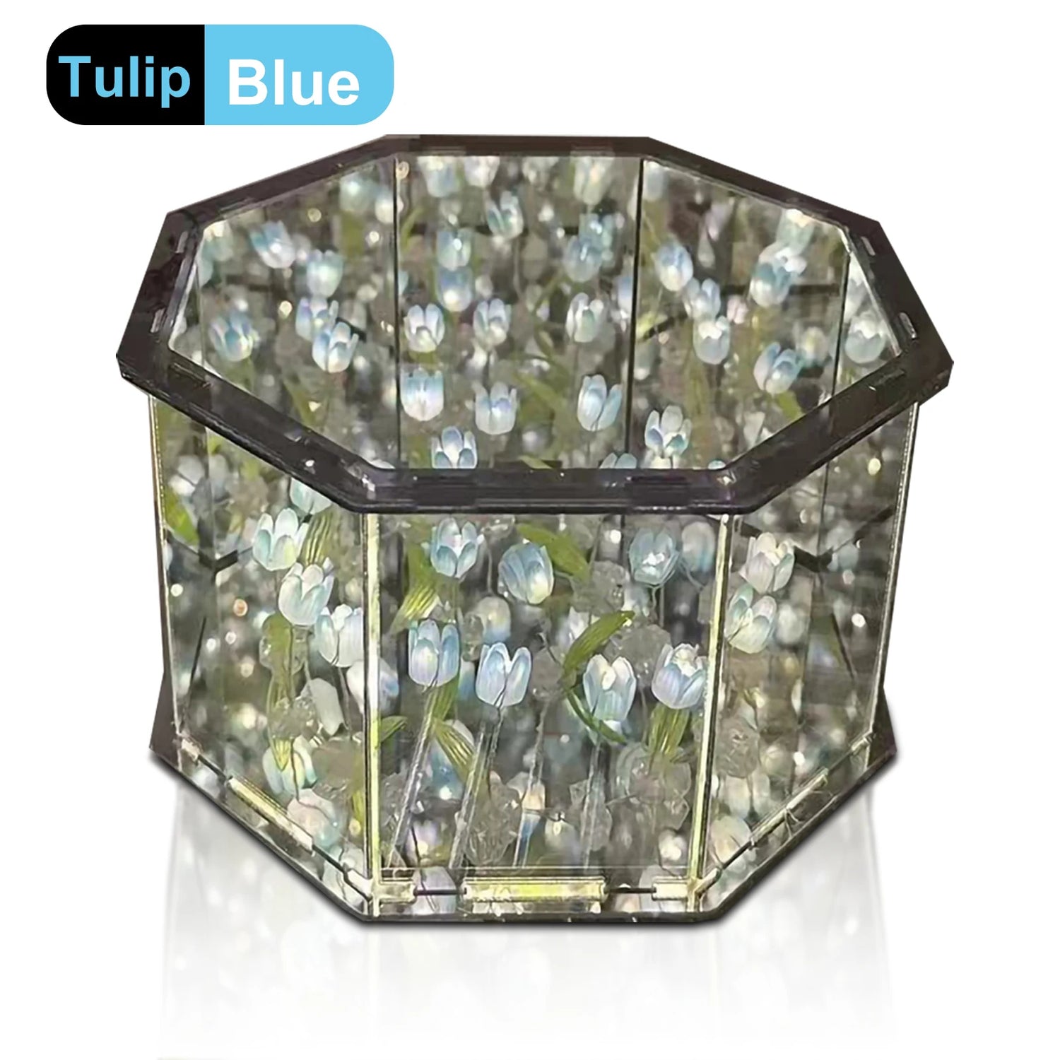 Magic cube table lamp, tulip flower design.