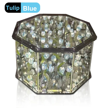 Magic cube table lamp, tulip flower design.