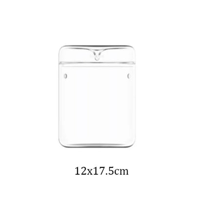 Clear plastic bag with dimensions 12x17.5cm on a white background