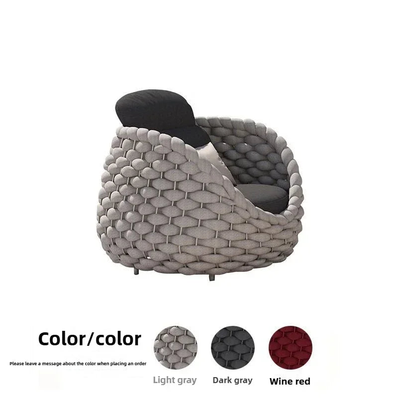 Soft Fabric Cushion Detail for Comfortable Outdoor Rattan Seating