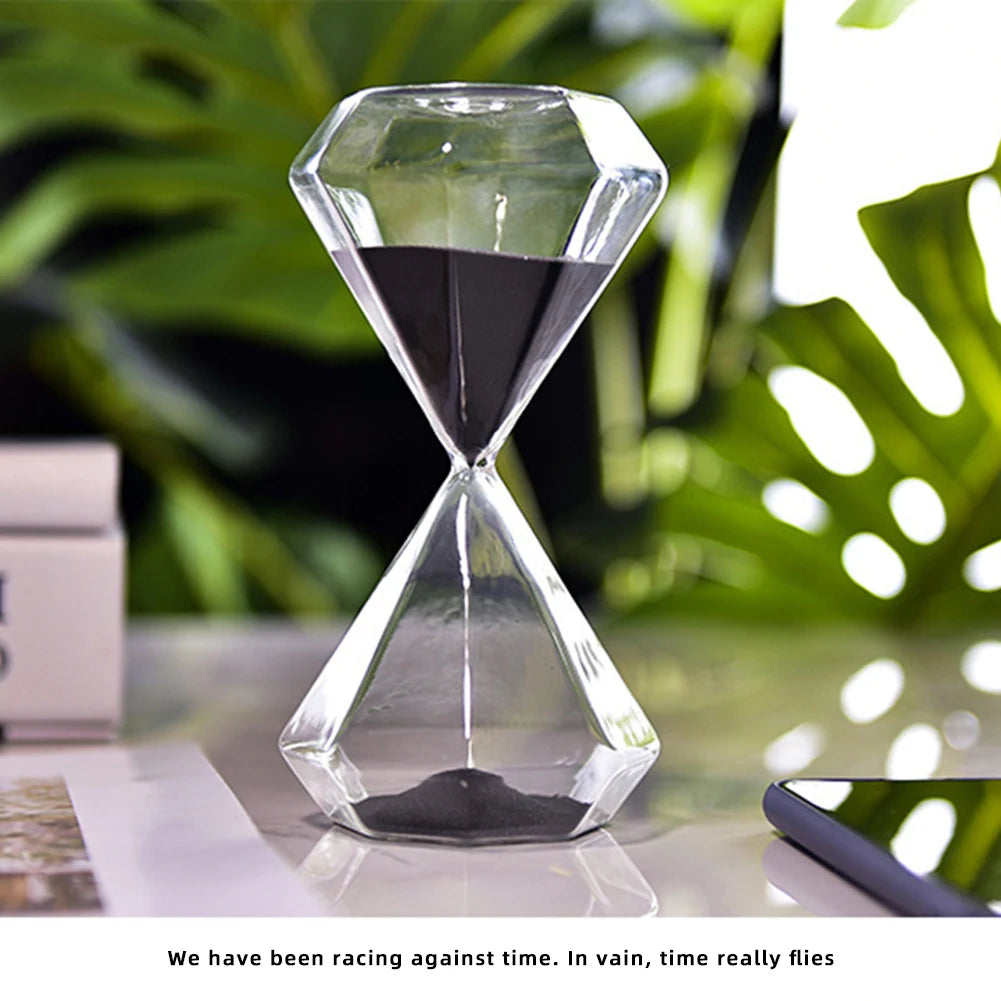 Transparent Diamond Hourglass – 5/15/30 Minute Decorative Timer