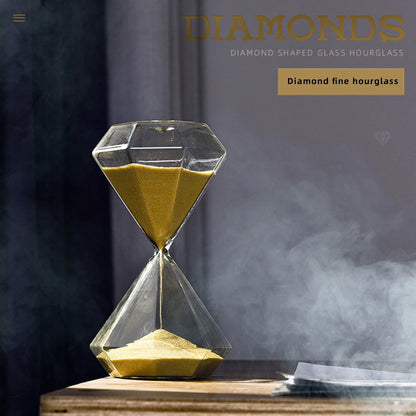 Transparent Diamond Hourglass – 5/15/30 Minute Decorative Timer