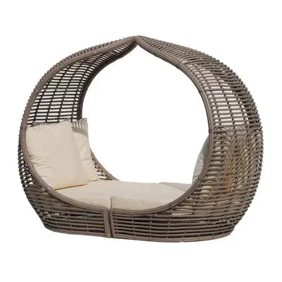  Affordable and stylish outdoor rattan sun lounger.