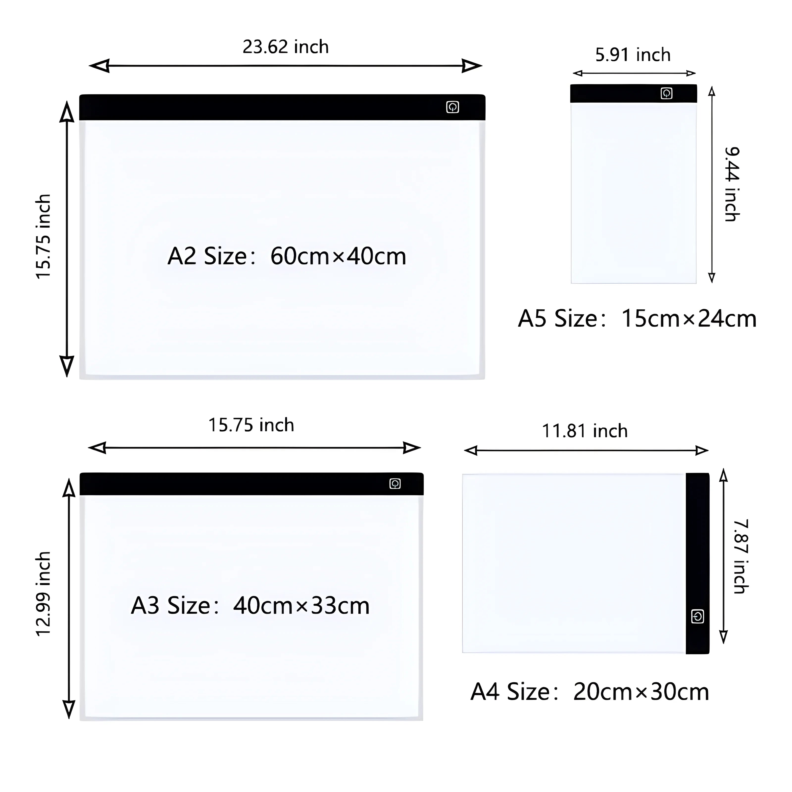 A3/A4/A5 Dimmable LED Drawing Copy Pad Board