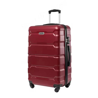 2025 lightweight 4-piece luggage set in ABS+PC material with spinner wheels.