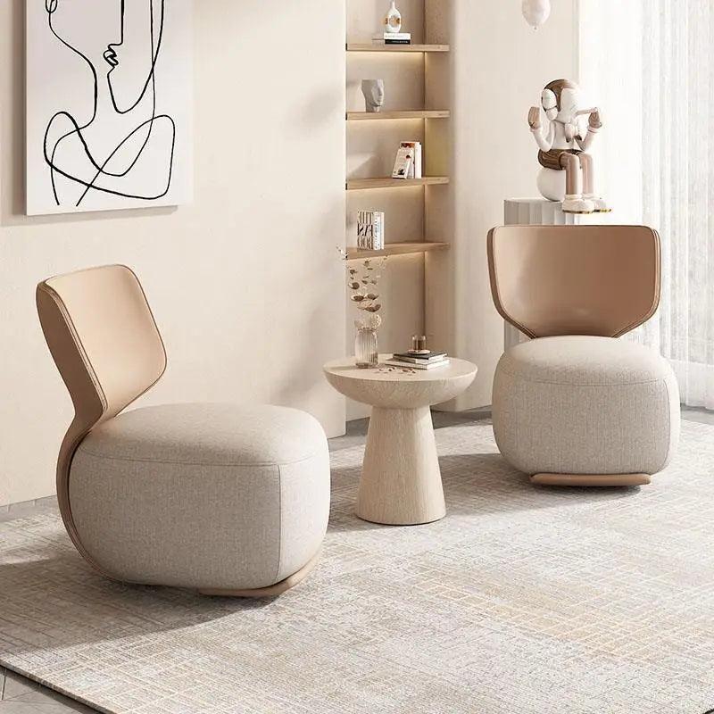 Log Light Luxury First Class Cabin Lounge Sofa Chair: Embrace Nordic Elegance in Your Living Space - In home decor