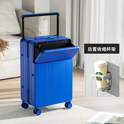 20&quot;-26&quot; Wide Pull Bar Suitcase Front-Opening Suitcase