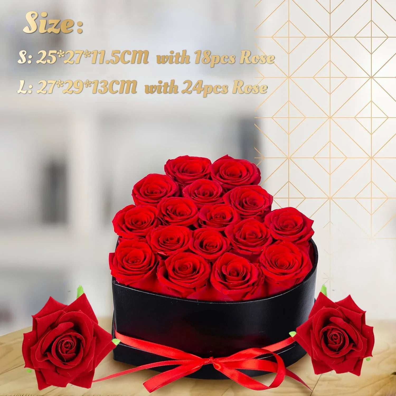 Red velvet roses symbolizing eternal love