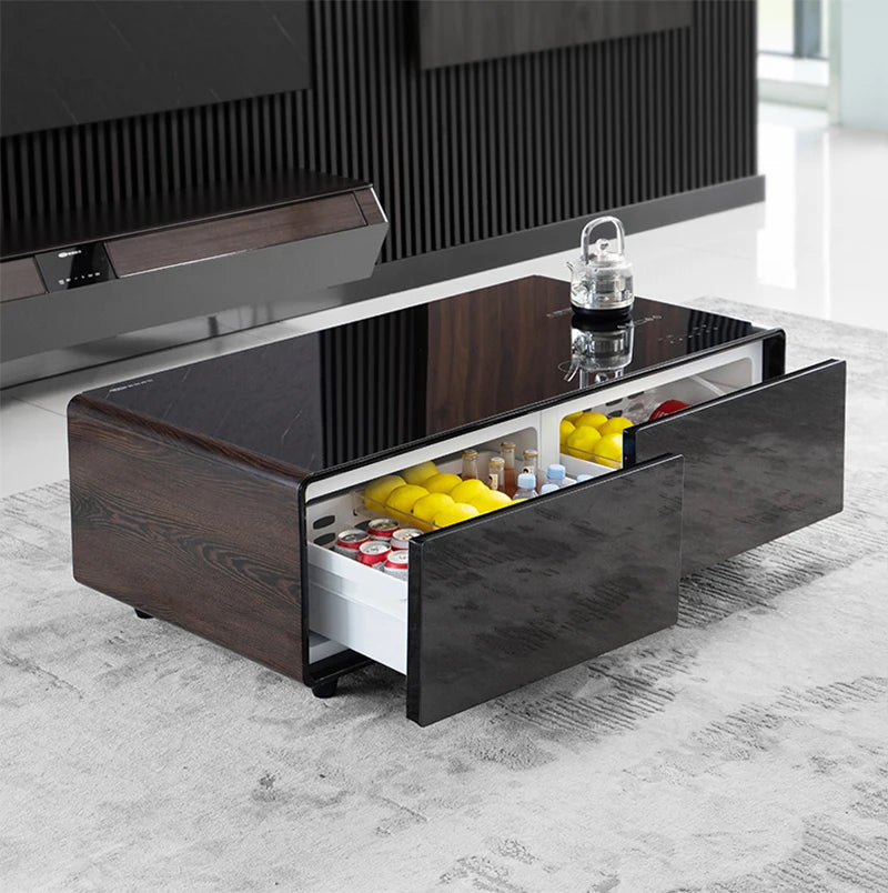 Smart Coffee Table with Dual Refrigerated Drawers