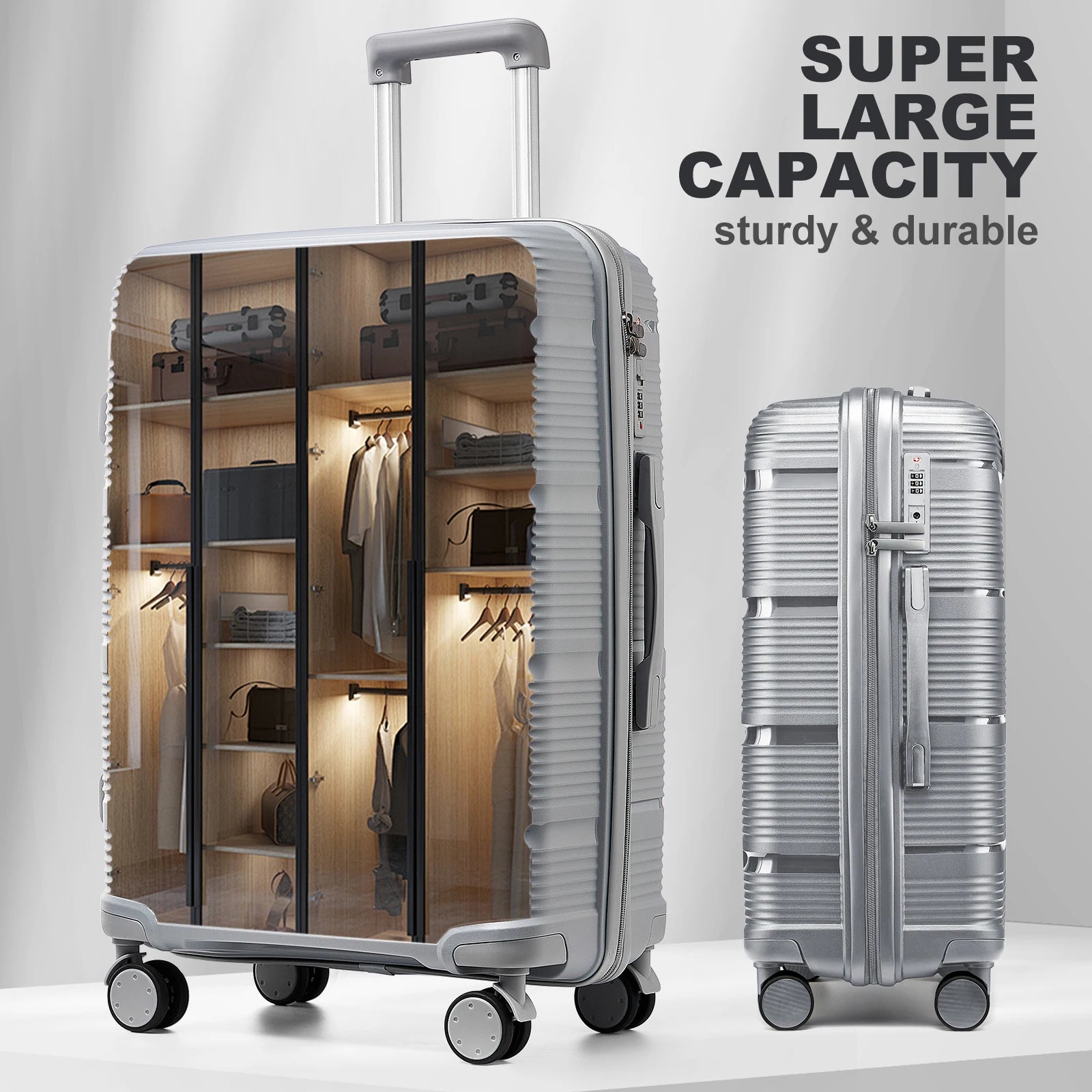 3PCS Luggage Travel Suitcase Sets