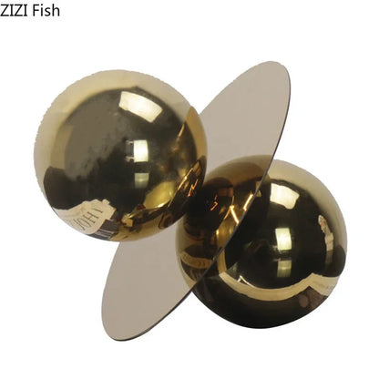 Gold propeller on a white background with &