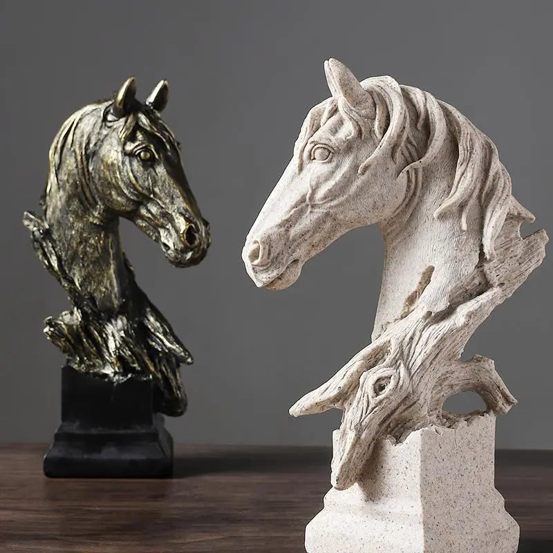 Nordic Style Retro Horse Head Ornaments  Add a Touch of Equestrian Elegance to Your Home