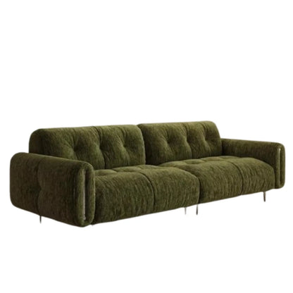 Green sofa on a white background