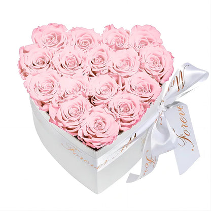 MODFIN heart rose box, beautifully packaged and ready for gifting.