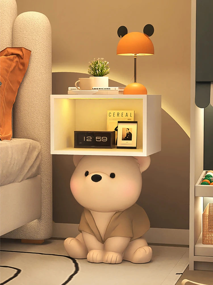 Cartoon Bear Statue Nightstand