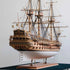 Model of a large sailing ship on a white background