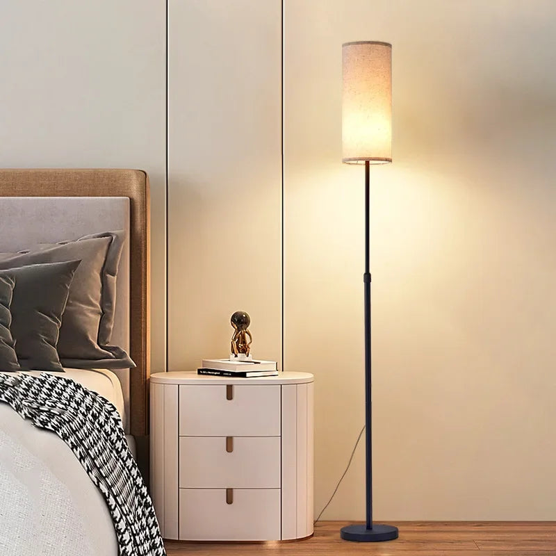 Modern minimalist floor lamp adding luxury to a living room