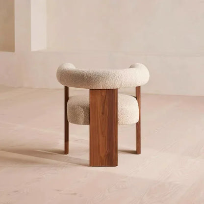 Versatile luxury lambskin chair in a beautifully styled UK home dining room, showcasing its modern aesthetic.