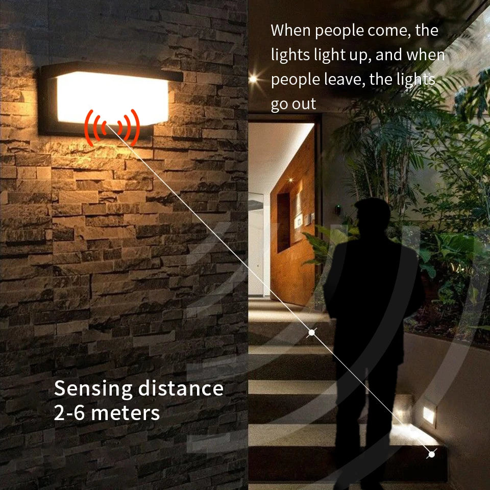 Modern LED Wall Lamp with Radar Sensor