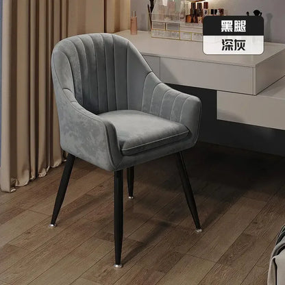 Elegant soft dining chair enhancing UK home decor, floor protected
