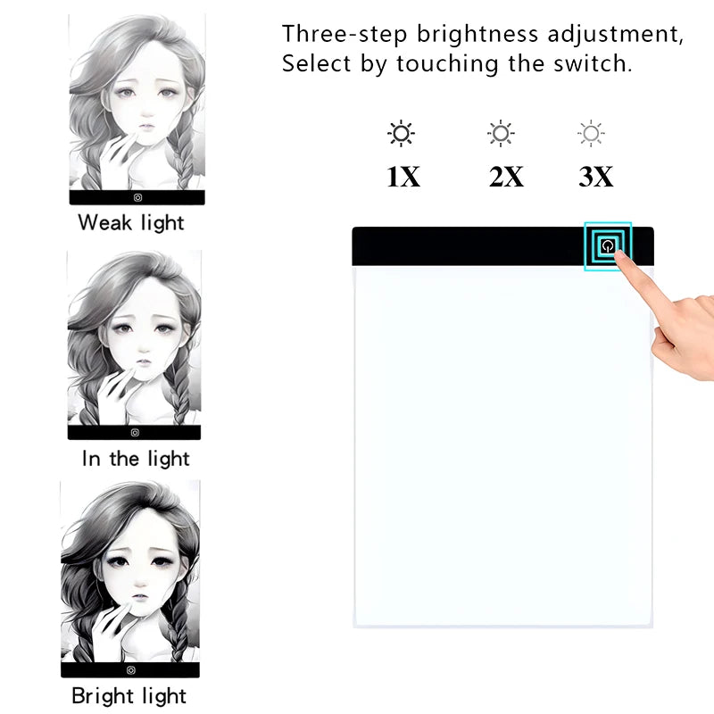 A3/A4/A5 Dimmable LED Drawing Copy Pad Board