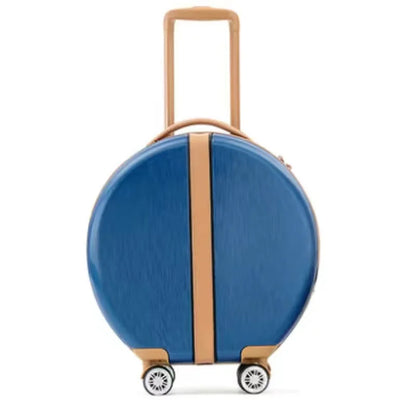 Rounded 18-inch cabin trolley luggage in ABS material with TSA lock.