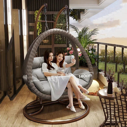 Balcony Basket Swing Chair - Relax in Style