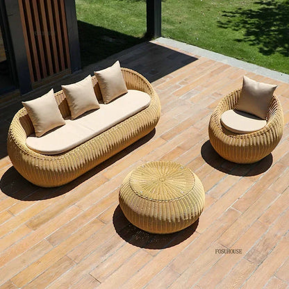 Modern rattan garden furniture set UK