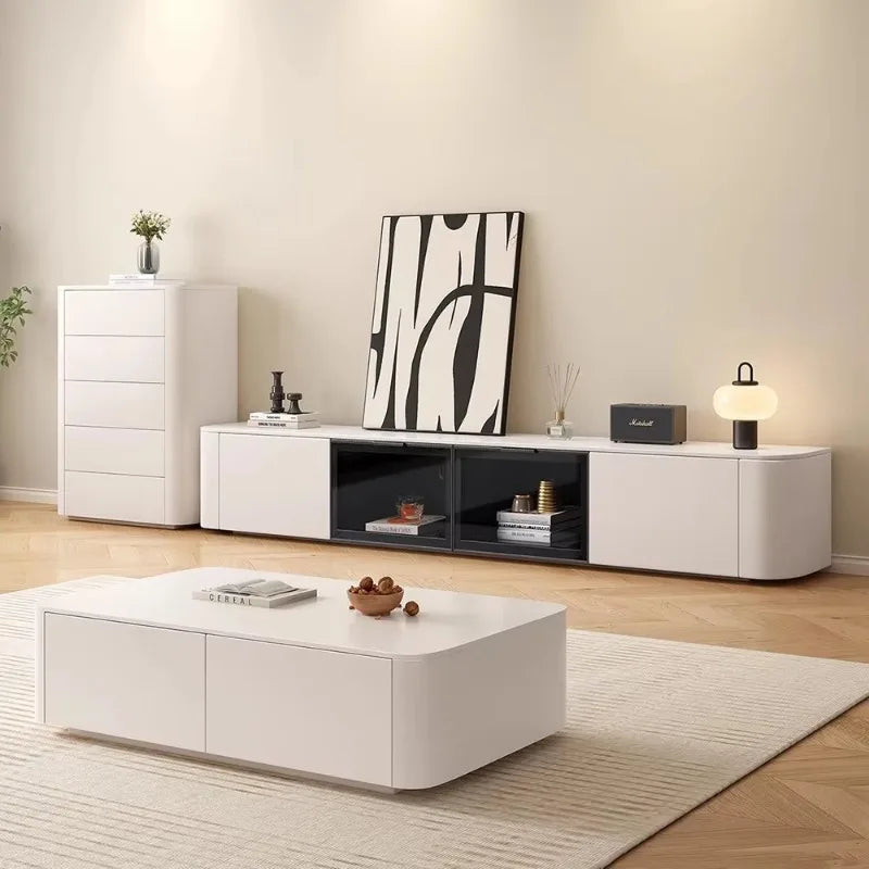 TV cabinet with accessories stored