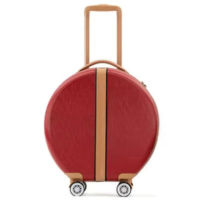 Rounded 18-inch cabin trolley luggage in ABS material with TSA lock.