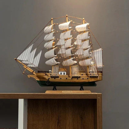 Historical sailing ship decoration for nautical-themed spaces