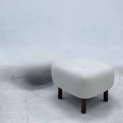 Scandinavian Leisure Chair | Modern Fabric Armchair with Wood Legs