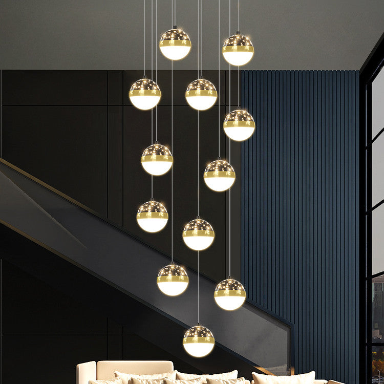 Nordic Luxury Luxury Villa Duplex Staircase Chandelier - In home decor