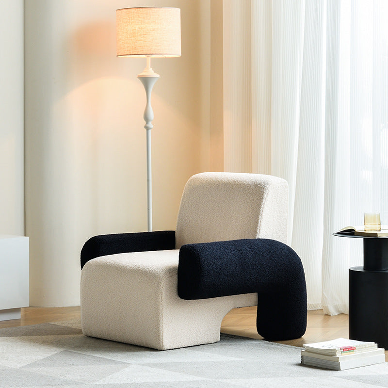 Add a Touch of Elegance: Lamb Wool Sofa Chair for Your Living Room Sanctuary - In home decor