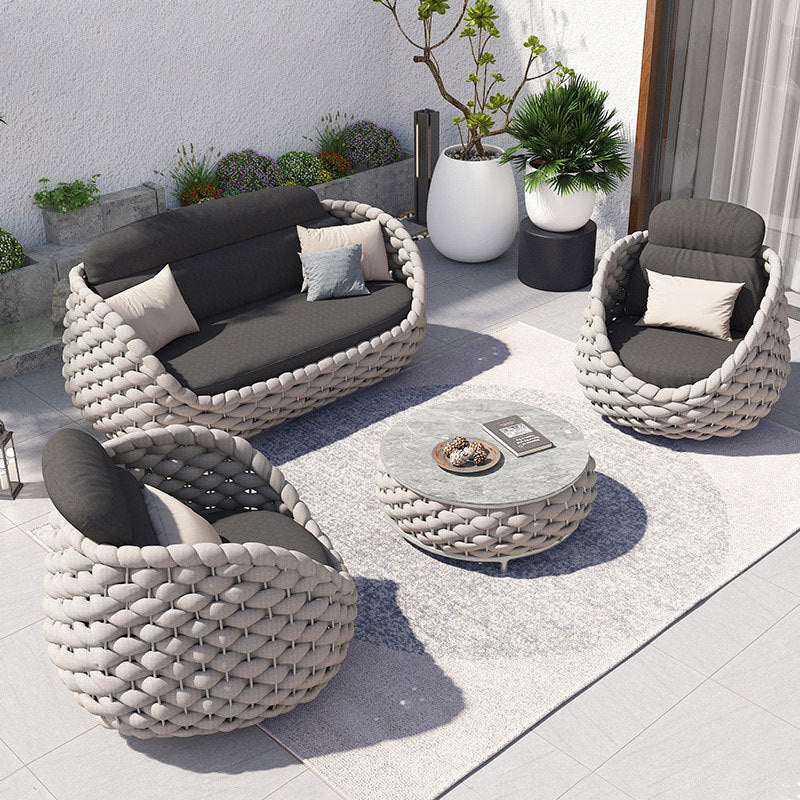Create a Relaxing Oasis in Your Outdoor Space with our Outdoor Patio Lounge Sofa Coffee Table Set - In home decor