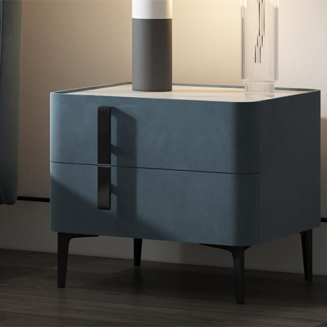 Elevate Your Sleeping Sanctuary with the Contemporary Design of Light Luxury Fabric Designer Bedside Table - In home decor