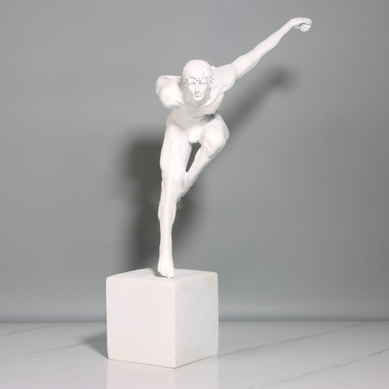 Capture Strength and Elegance: Muscular Athletic Male Sculpture - Elevate Your Home Decor with a Striking Ornament of Power and Artistic Beauty - In home decor
