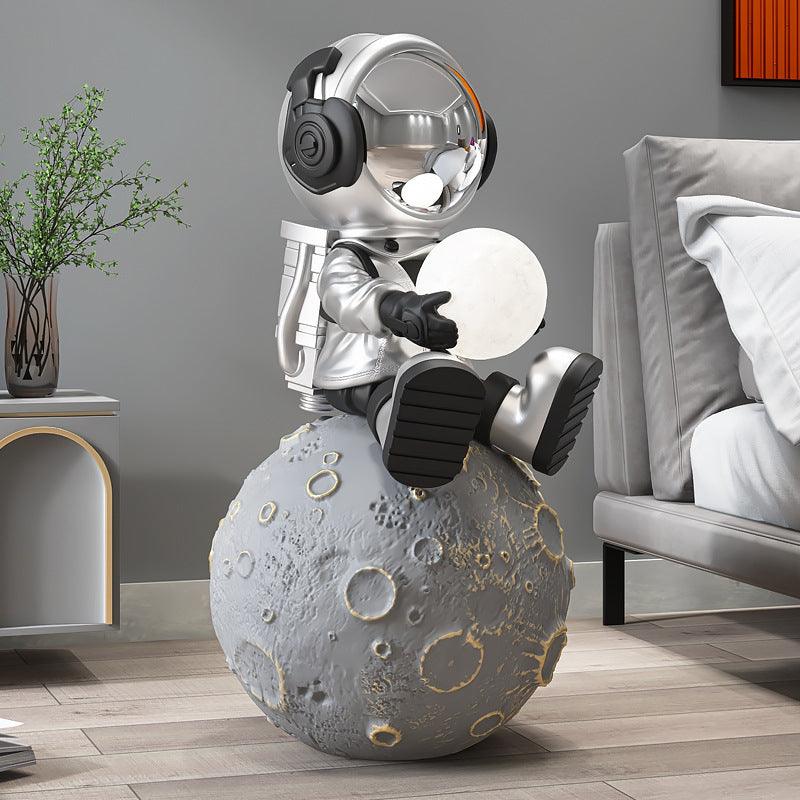 Elevate Your Space with Handmade Fibreglass Astronaut Floor Decoration - In home decor