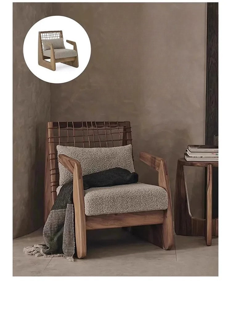 Wabi Still wind Wooden Accent Chair – Modern Tranquillity in Every Curve